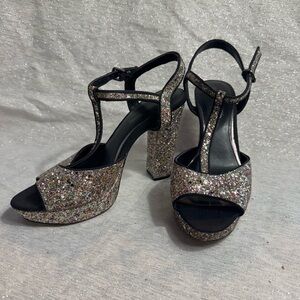 Sparkling Glitter Platform Heels